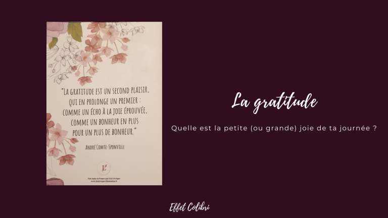 Le super pouvoir de la gratitude