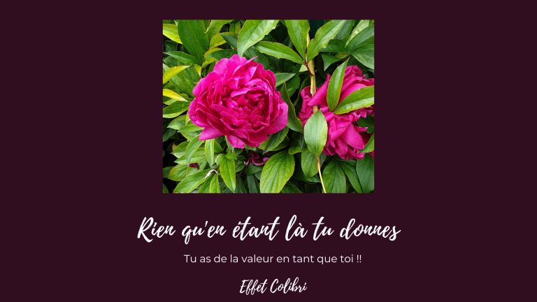 « Rien qu&rsquo;en étant là tu donnes »