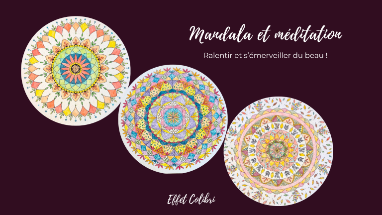 Mandalas et crayons de couleur