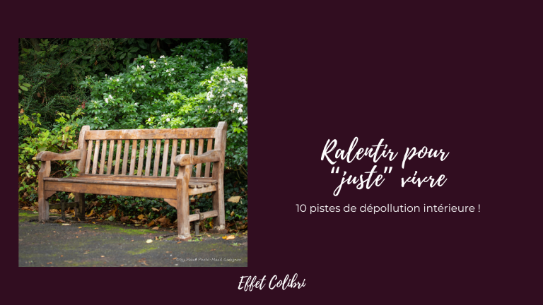 Ralentir par dépollution intérieure