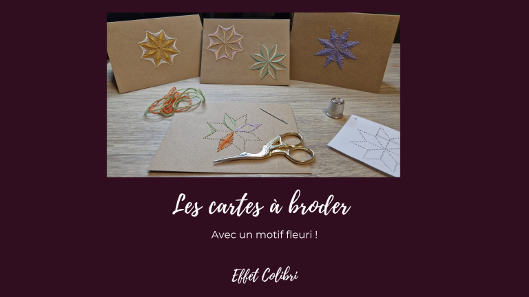 Carte à broder fleurie